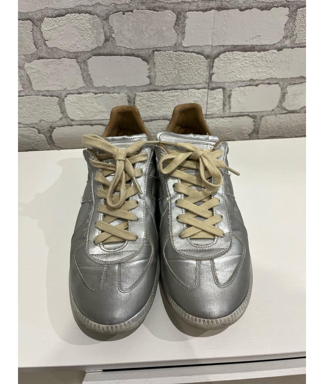 MAISON MARGIELA Серебряные низкие кроссовки / кеды, фото 2