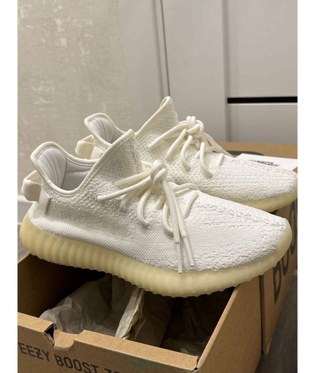 ADIDAS YEEZY Белые текстильные кроссовки, фото 8