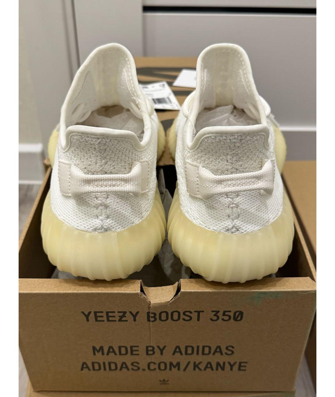 ADIDAS YEEZY Белые текстильные кроссовки, фото 4