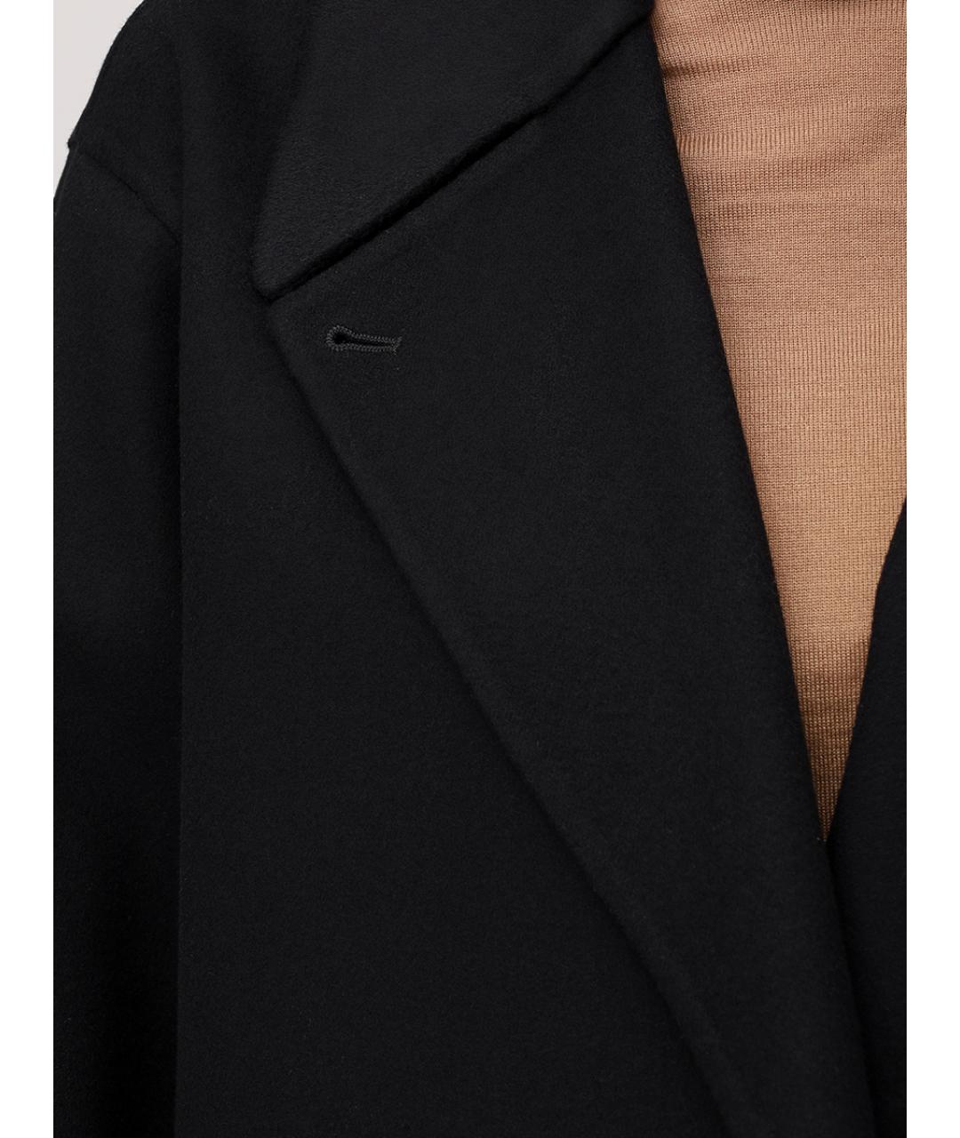 LOEWE Черное шерстяное пальто, фото 4