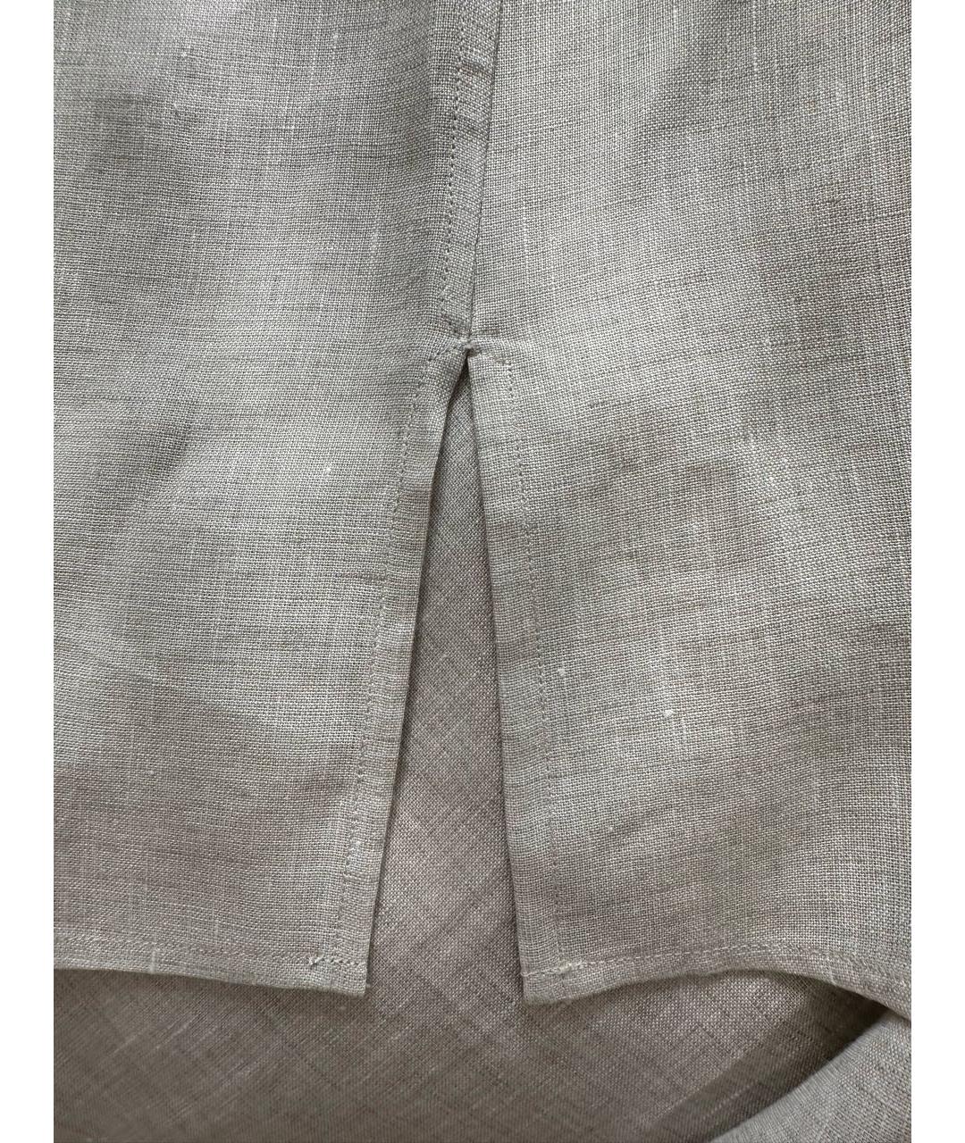LORO PIANA Бежевая льняная кэжуал рубашка, фото 7