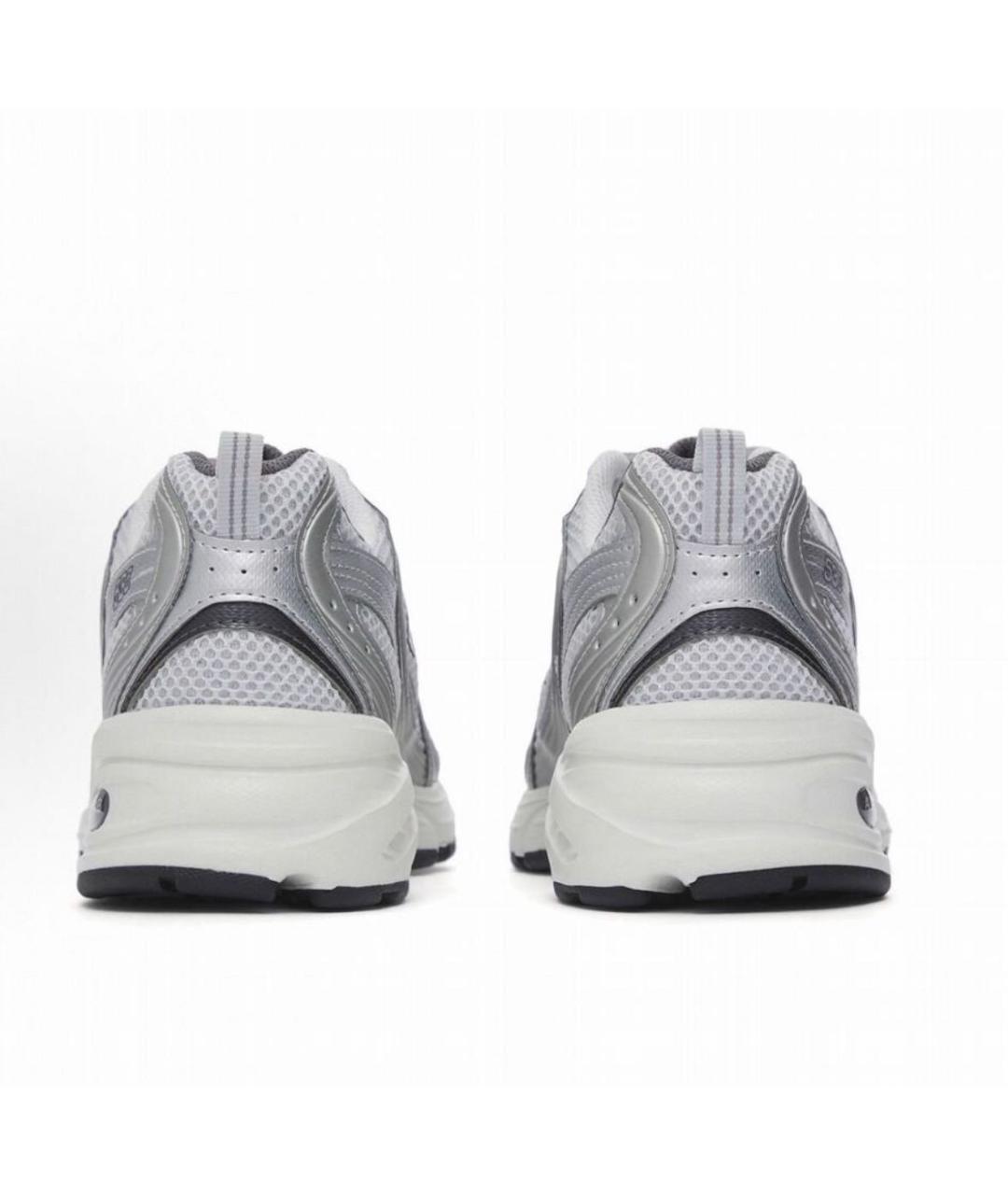 NEW BALANCE Серебряные текстильные низкие кроссовки / кеды, фото 4