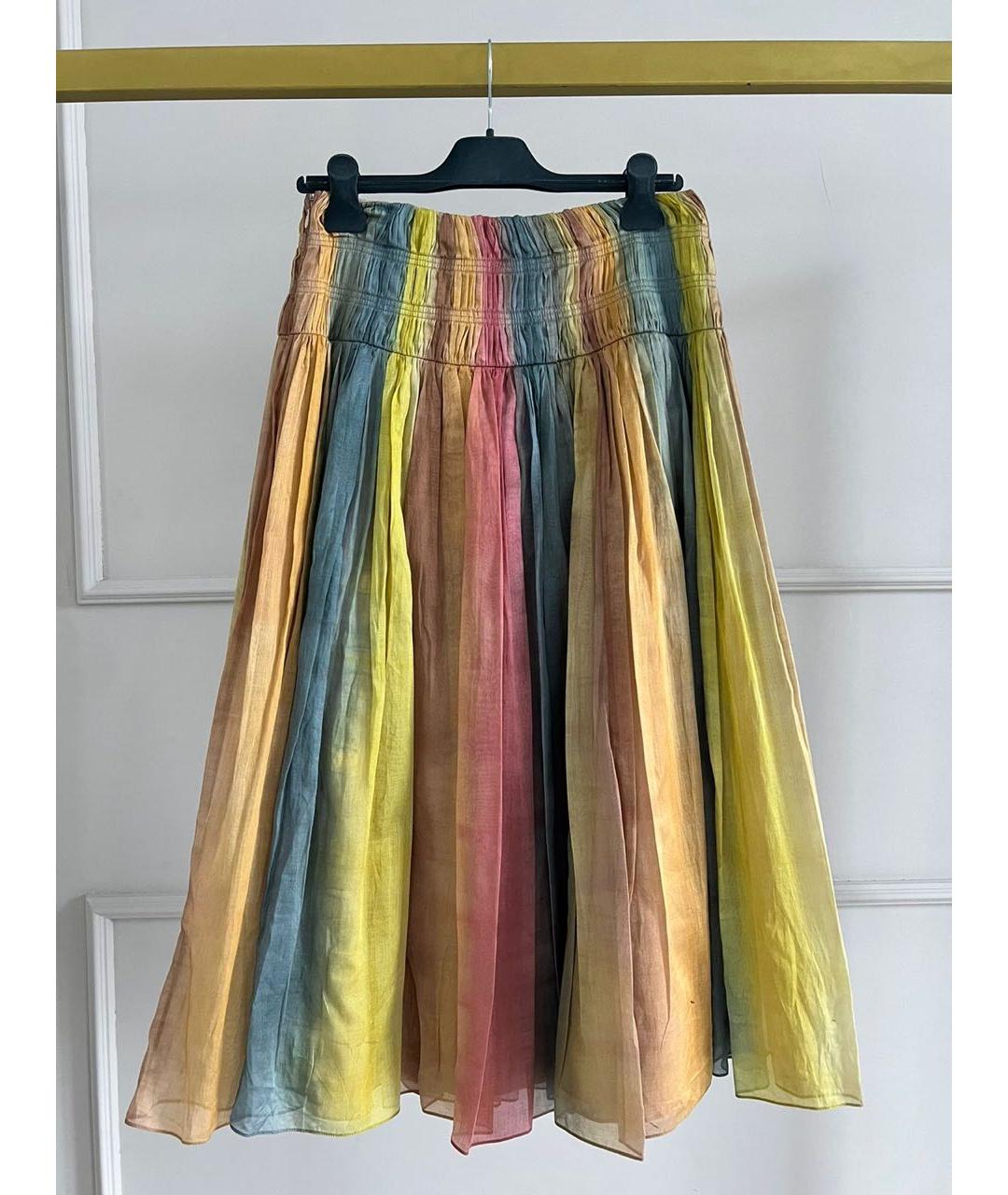CHRISTIAN DIOR Мульти хлопковая юбка макси, фото 2