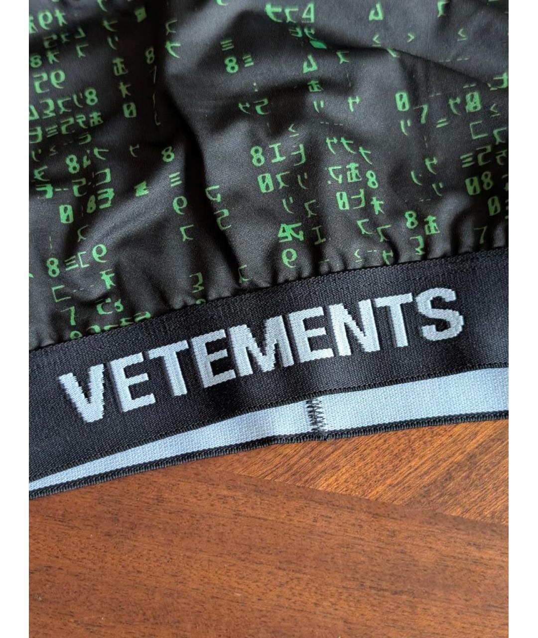 VETEMENTS Черная полиамидовая майка, фото 4
