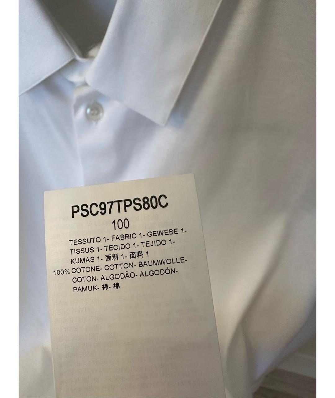 GIORGIO ARMANI Белая хлопковая классическая рубашка, фото 4