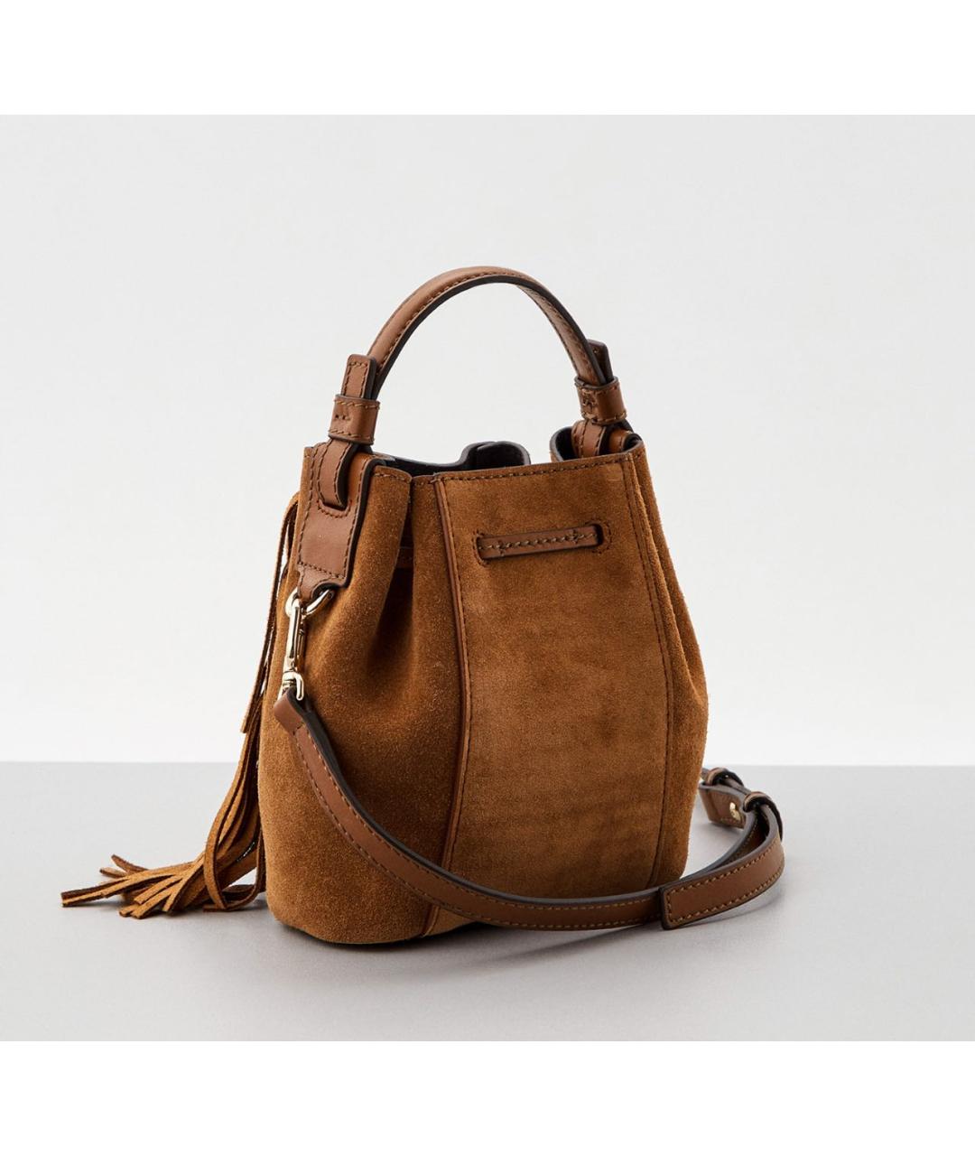 FURLA Коричневая замшевая сумка через плечо, фото 3