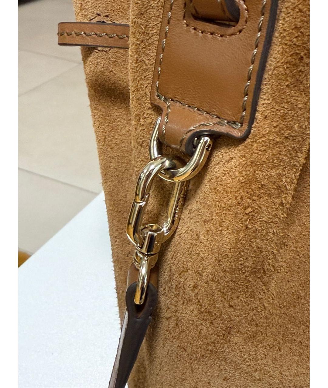 FURLA Коричневая замшевая сумка через плечо, фото 5