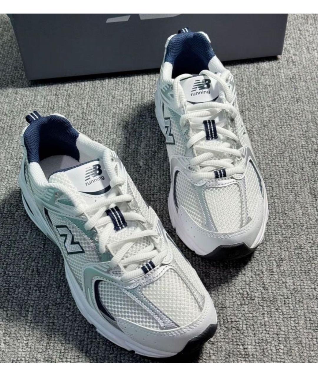 NEW BALANCE Серебряные текстильные кроссовки, фото 7