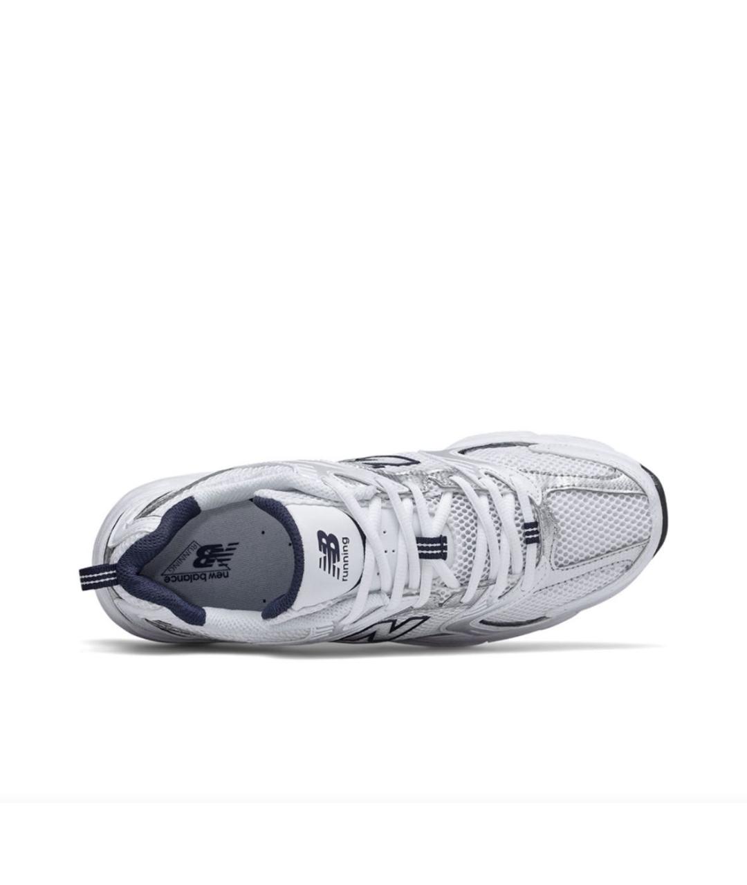 NEW BALANCE Серебряные текстильные кроссовки, фото 3
