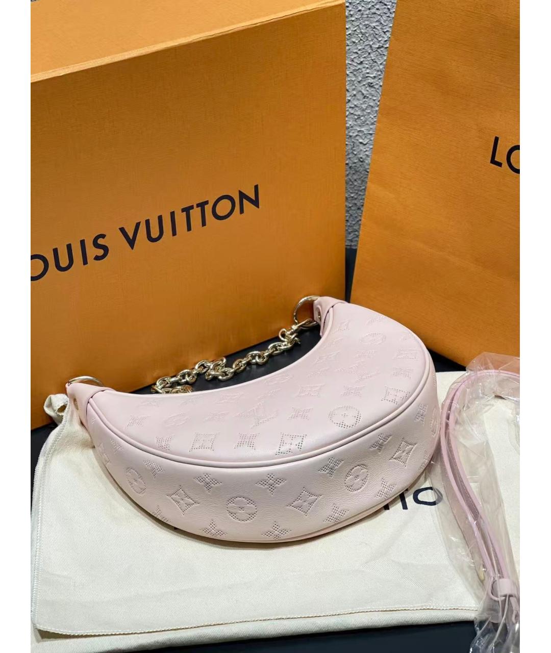 LOUIS VUITTON Розовая кожаная сумка тоут, фото 6