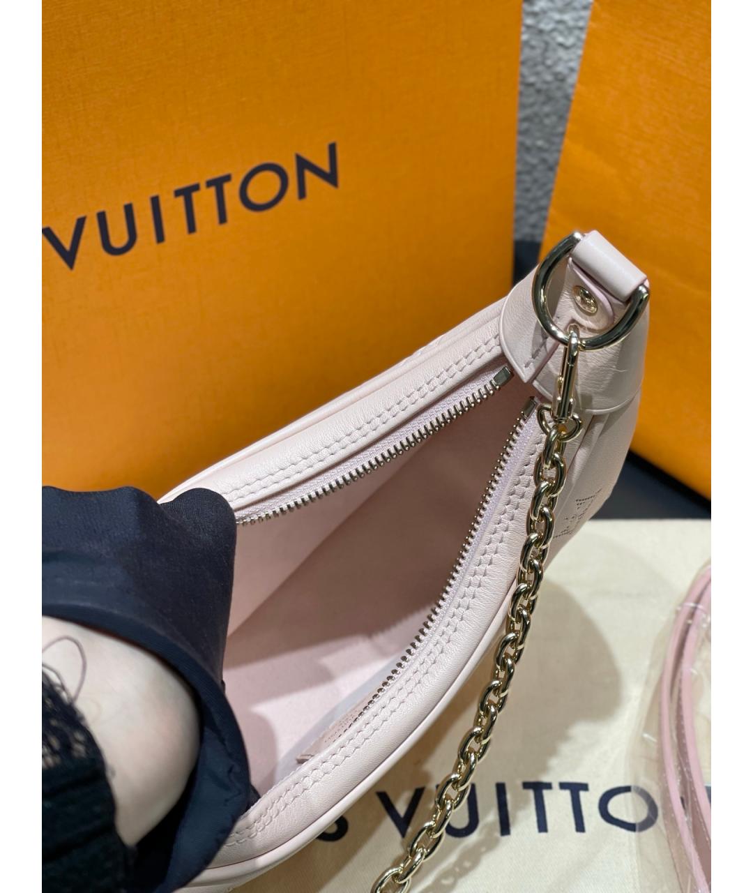 LOUIS VUITTON Розовая кожаная сумка тоут, фото 7