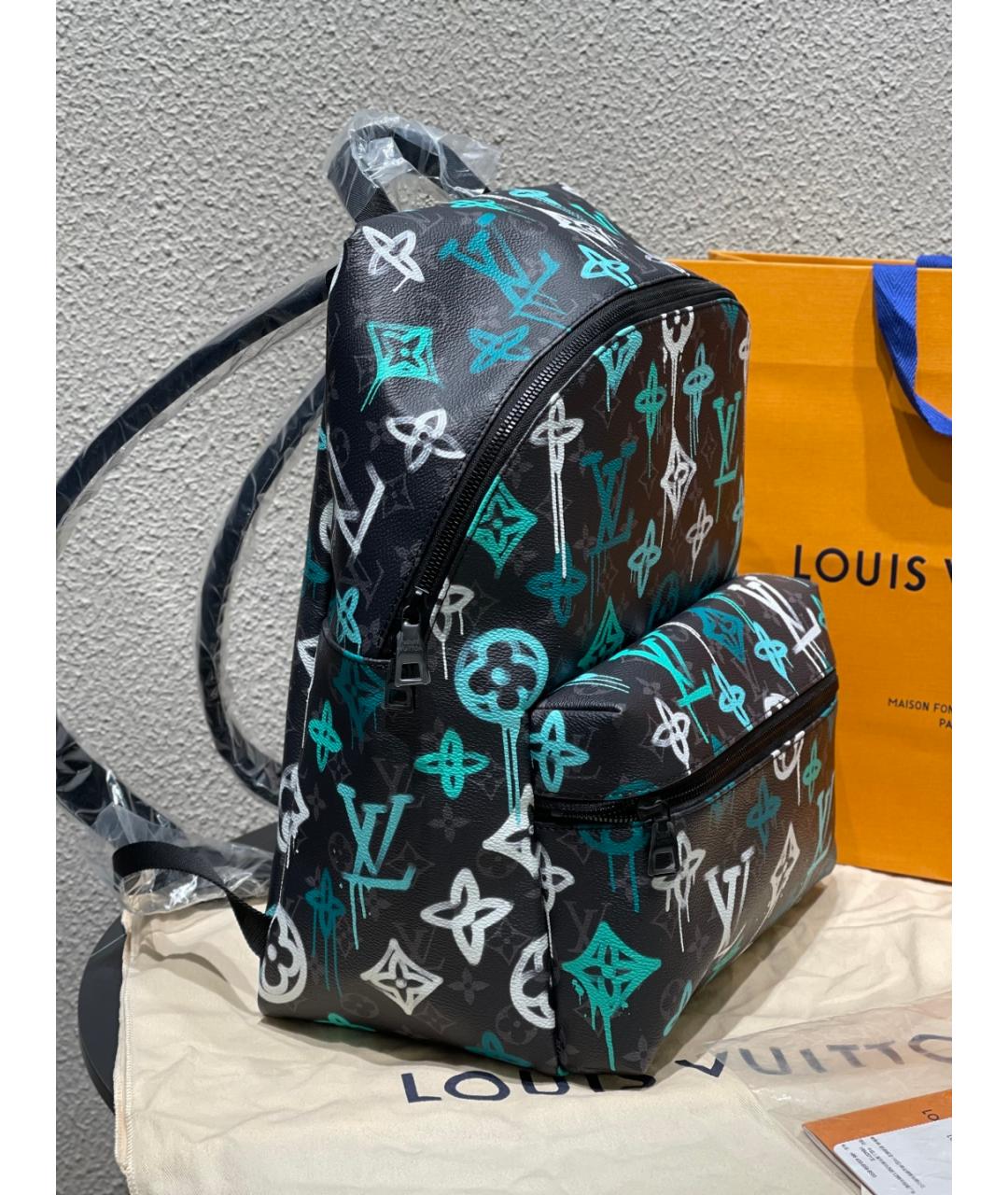 LOUIS VUITTON Голубой рюкзак, фото 4