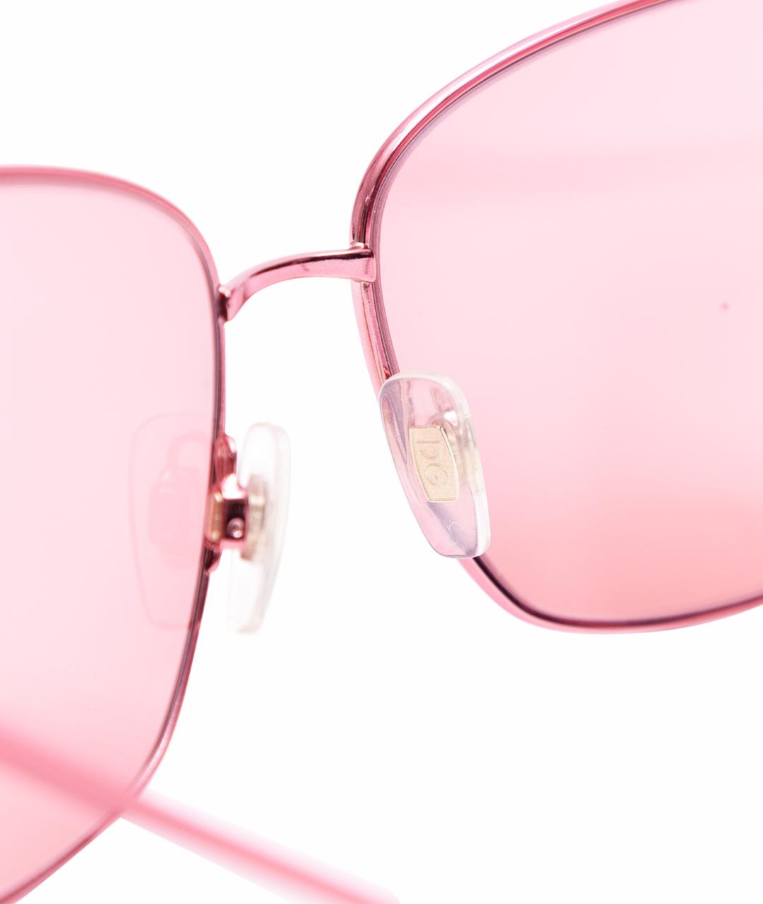 DOLCE&GABBANA Розовые металлические солнцезащитные очки, фото 5