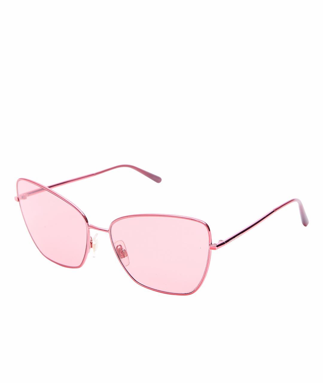 DOLCE&GABBANA Розовые металлические солнцезащитные очки, фото 2