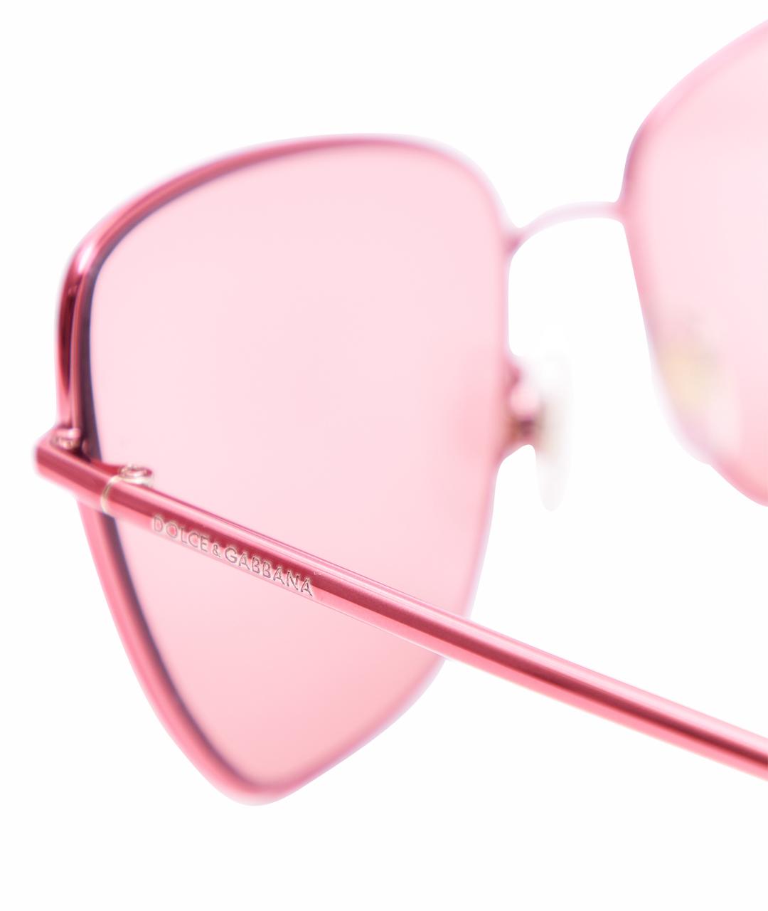 DOLCE&GABBANA Розовые металлические солнцезащитные очки, фото 4