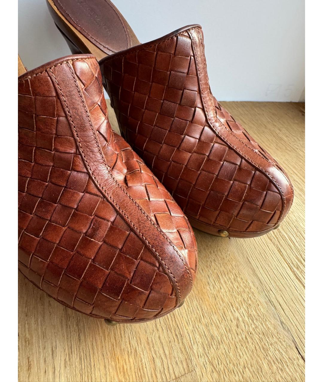 BOTTEGA VENETA Коричневые мюли, фото 8