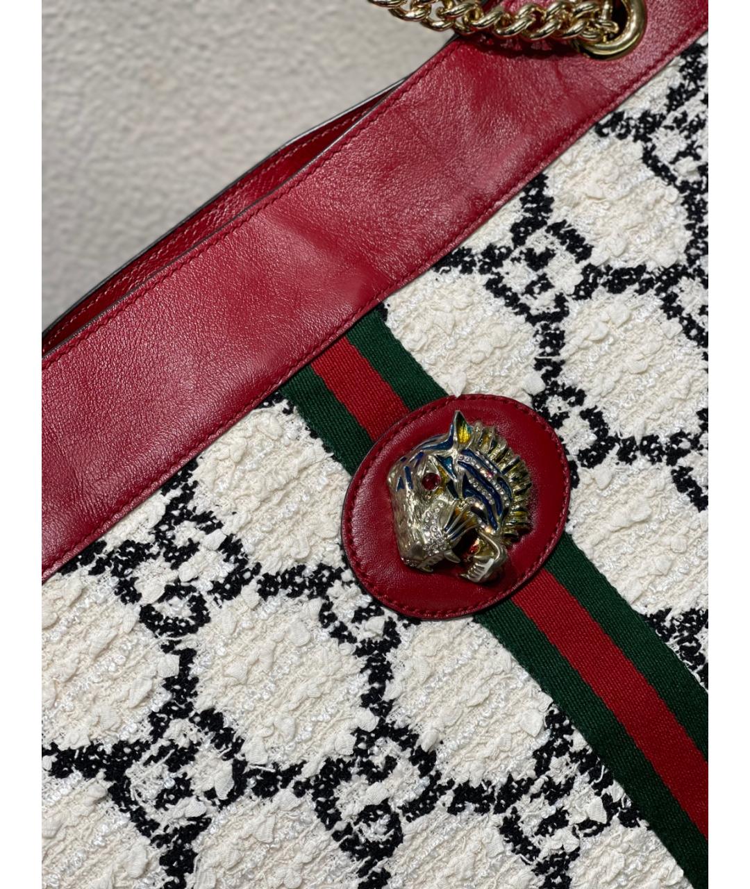 GUCCI Красная пелетеная сумка тоут, фото 4