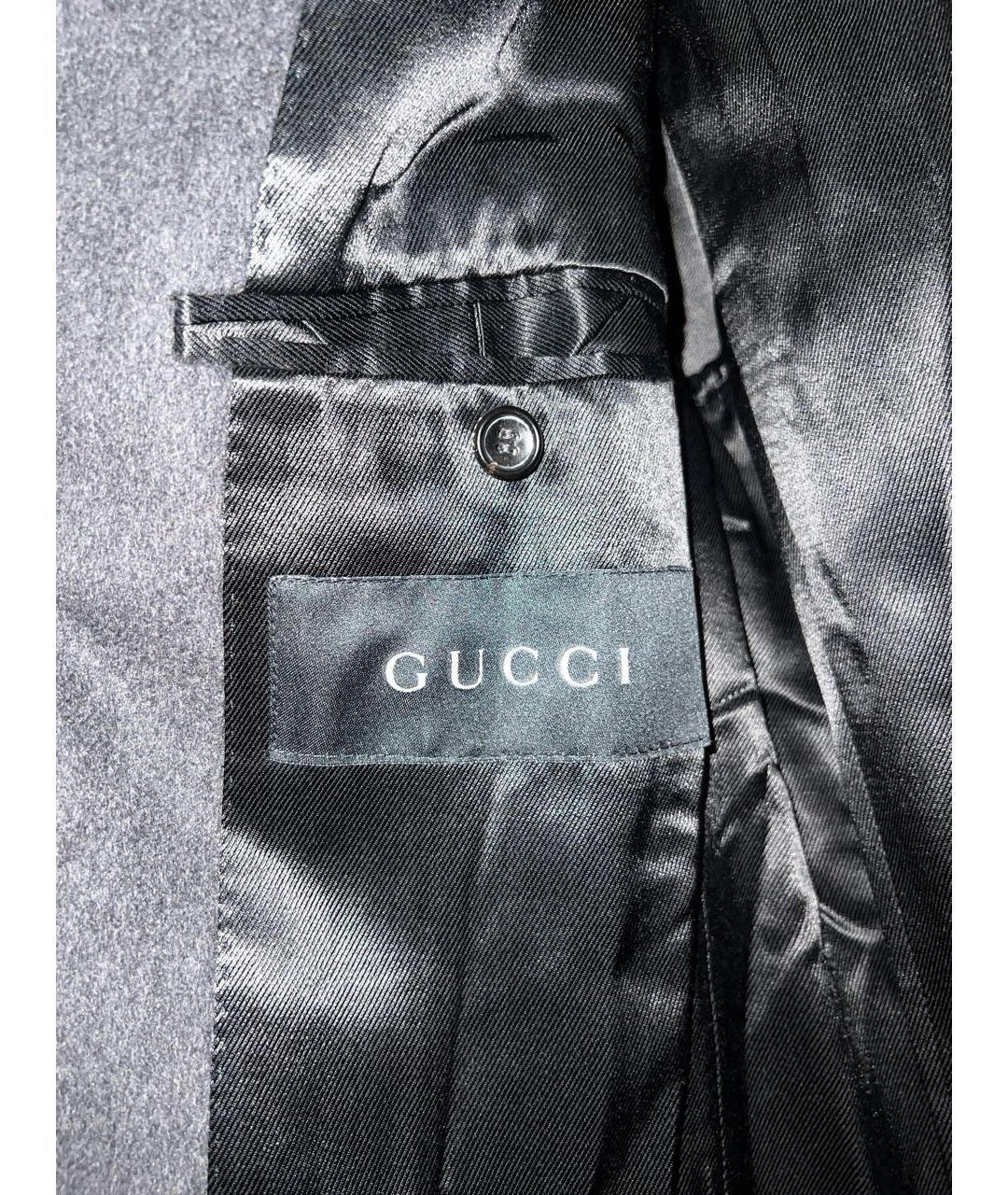 GUCCI Антрацитовое шерстяное пальто, фото 3