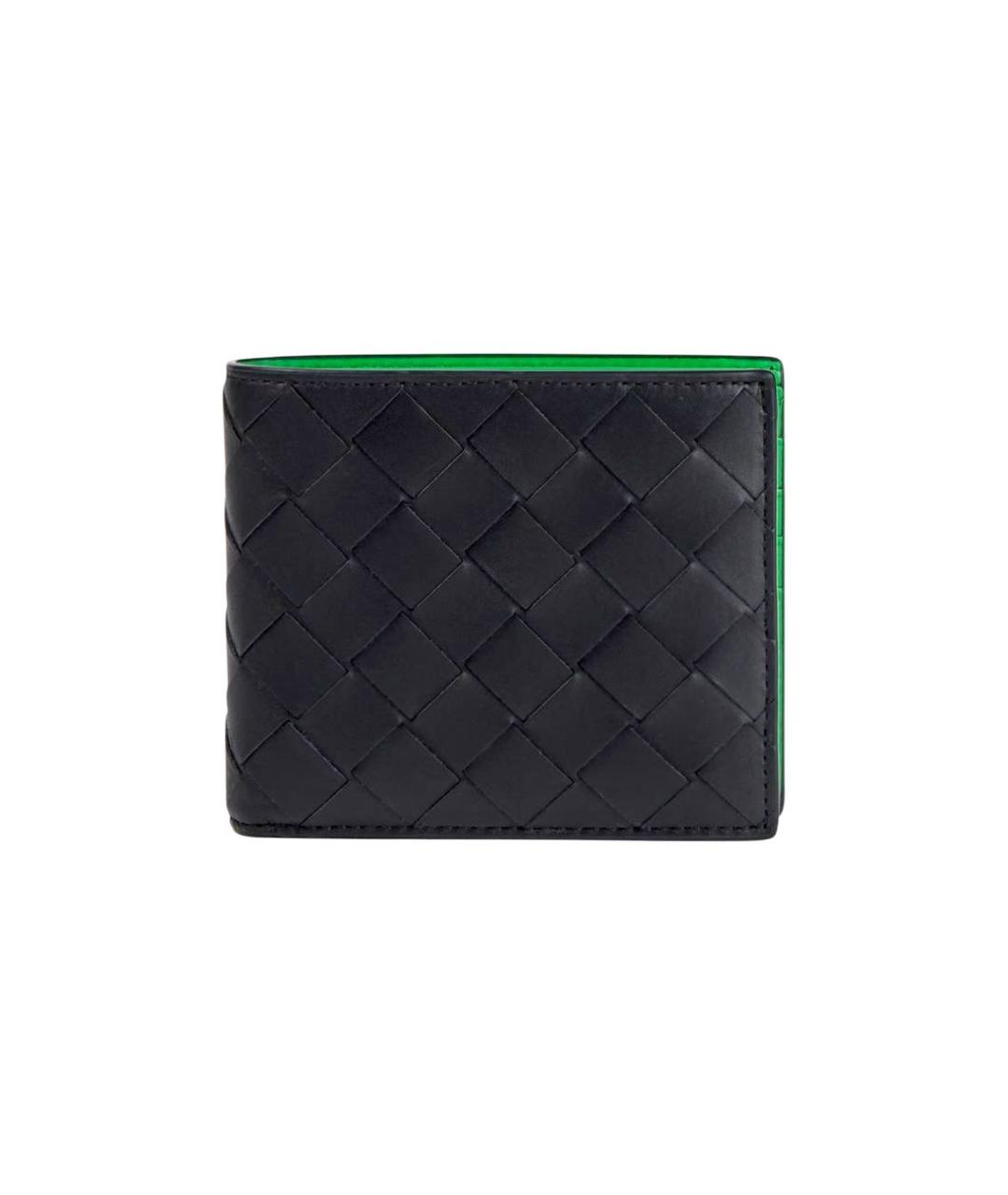 BOTTEGA VENETA Черный кожаный кошелек, фото 1