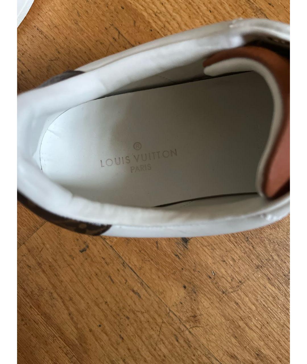 LOUIS VUITTON Белые кожаные кеды, фото 7