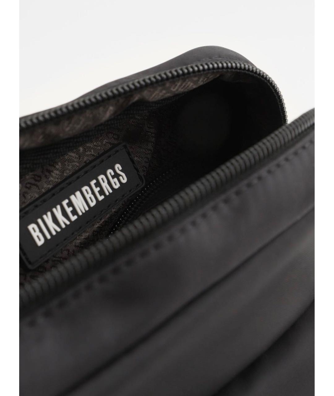 BIKKEMBERGS Черная тканевая сумка на плечо, фото 3