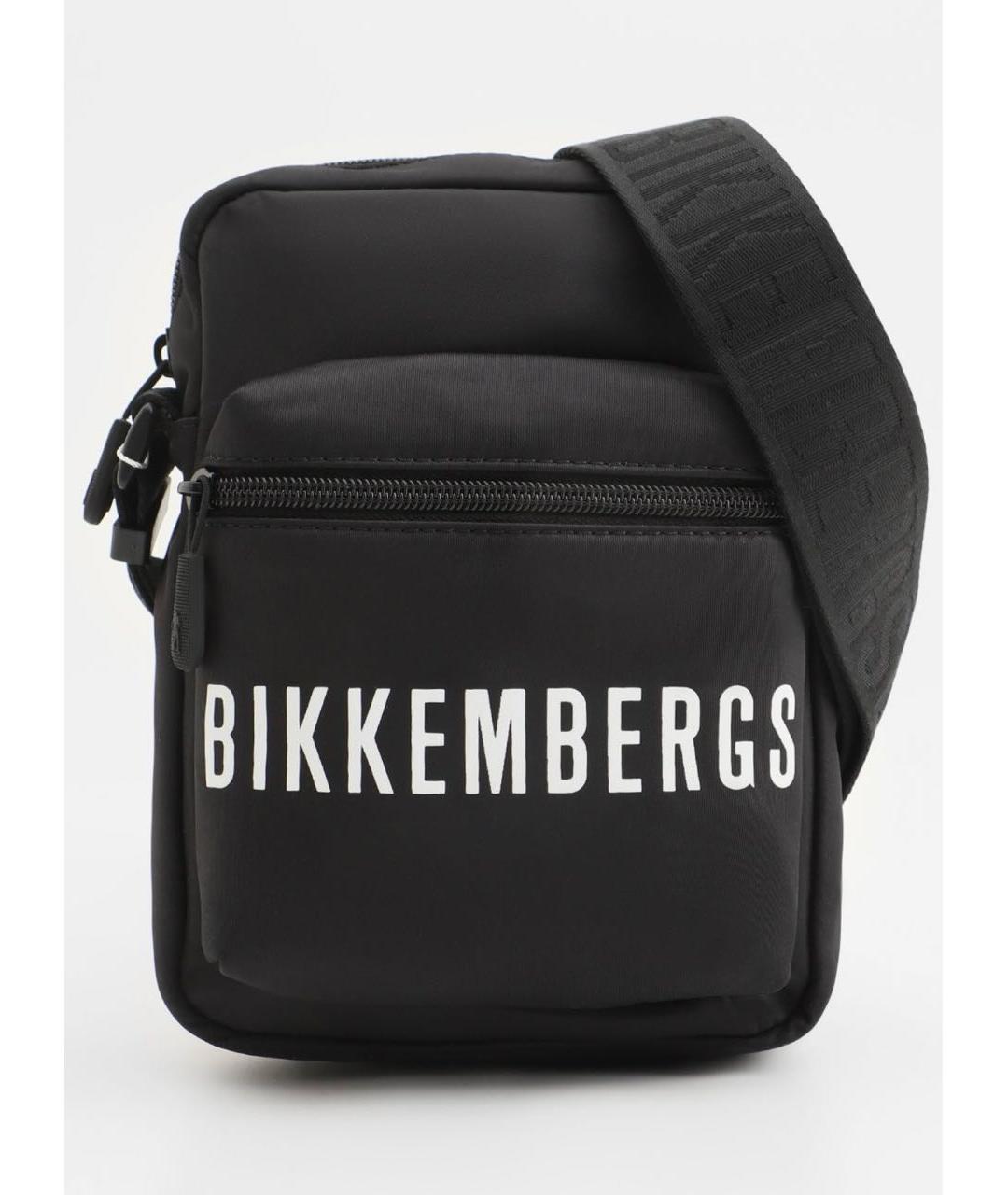 BIKKEMBERGS Черная тканевая сумка на плечо, фото 6