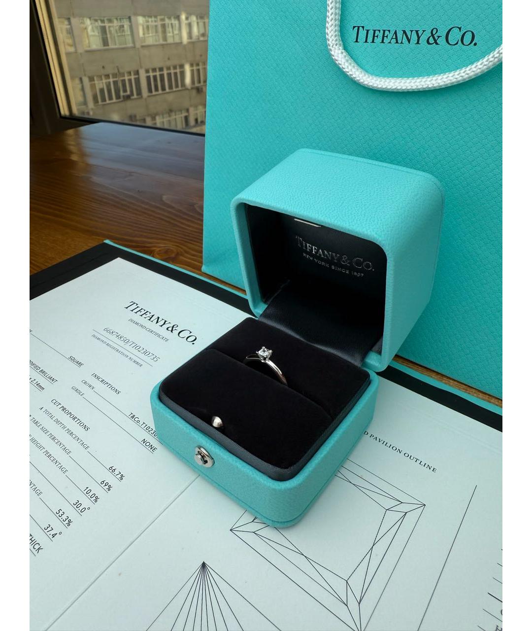 TIFFANY&CO Платиновое кольцо, фото 3