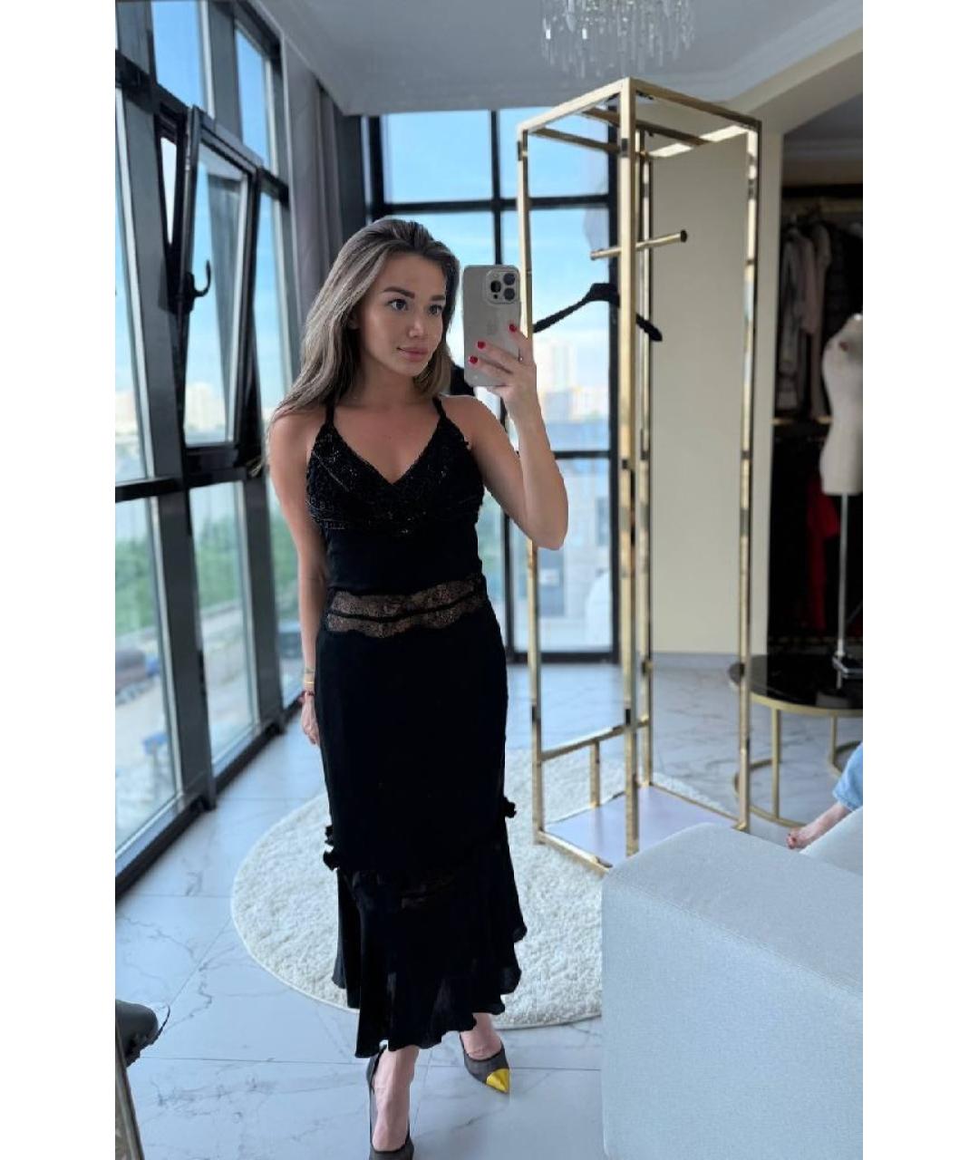 VALENTINO Черное коктейльное платье, фото 8