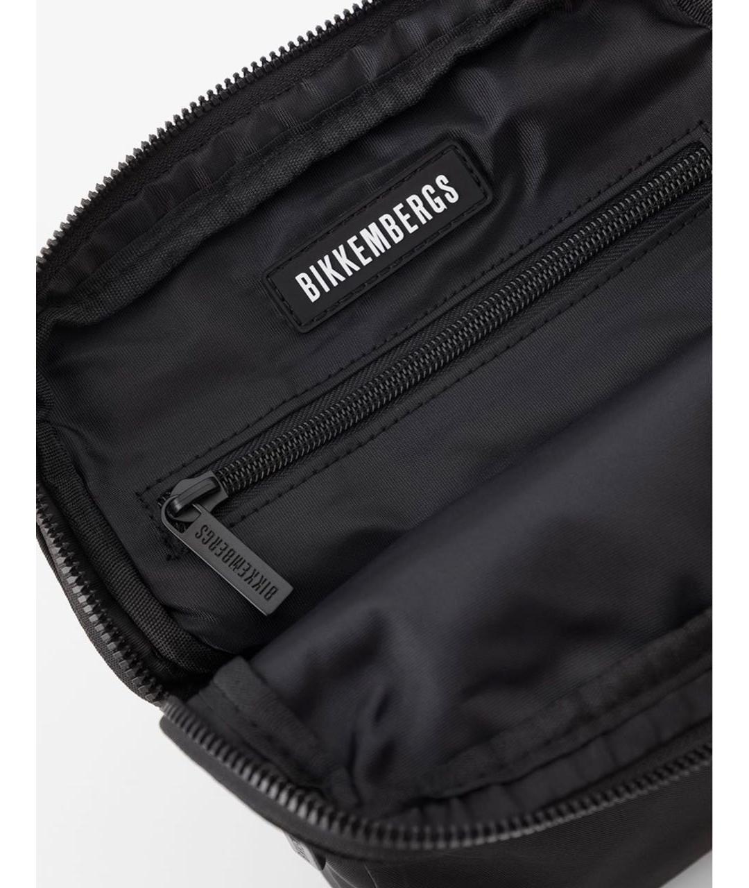 BIKKEMBERGS Черная тканевая сумка на плечо, фото 4
