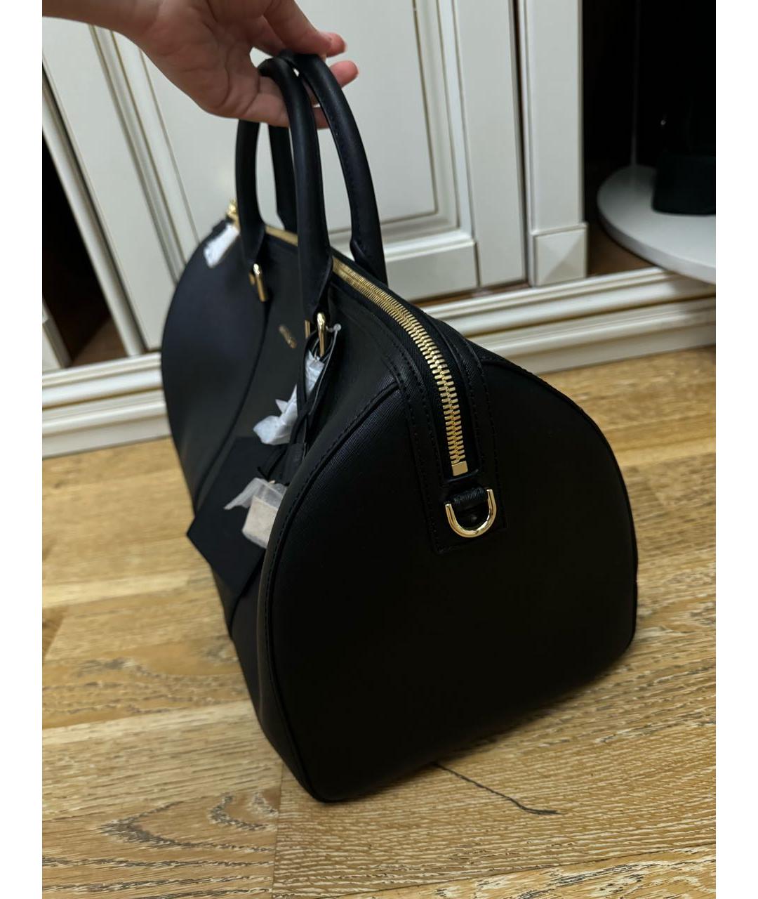 MICHAEL KORS Черная кожаная дорожная/спортивная сумка, фото 3
