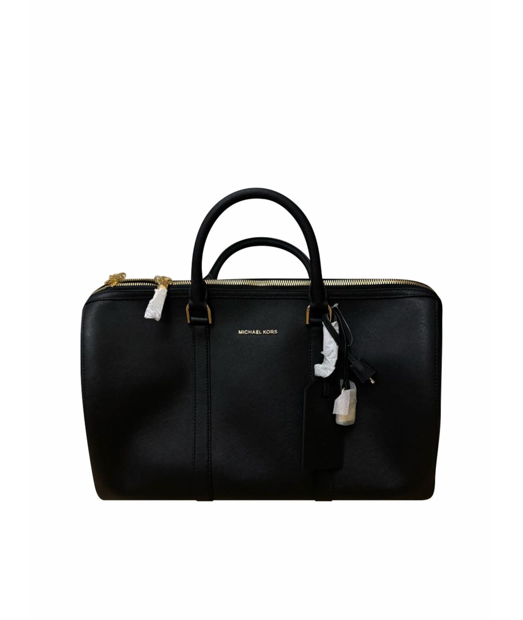 MICHAEL KORS Черная кожаная дорожная/спортивная сумка, фото 8