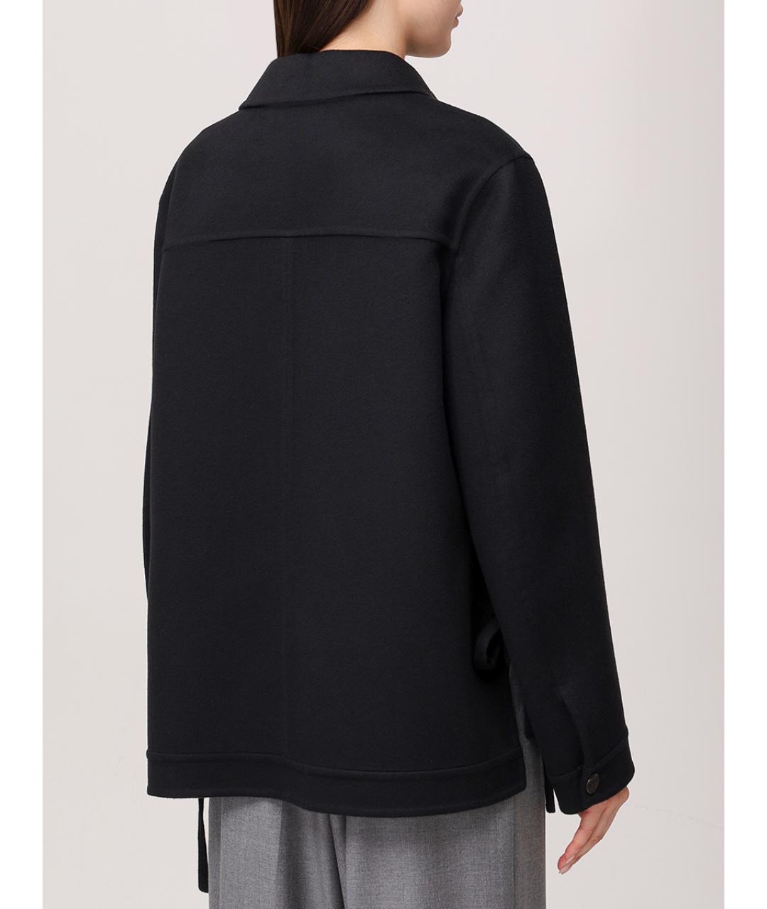 LOEWE Черное шерстяное пальто, фото 2