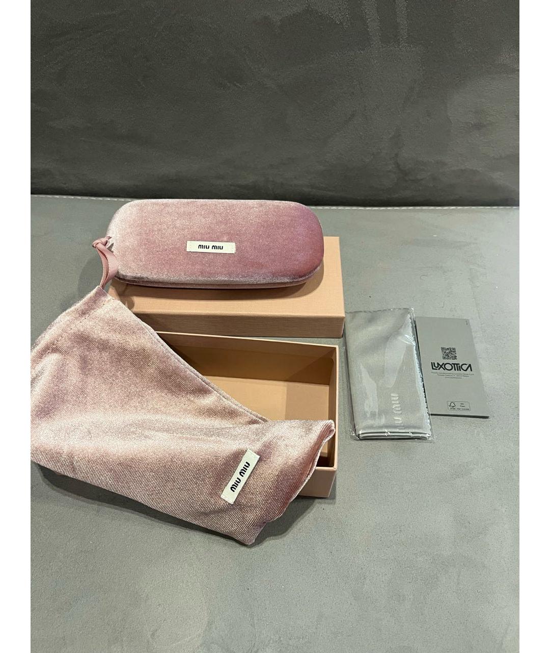 MIU MIU Коричневые пластиковые солнцезащитные очки, фото 7