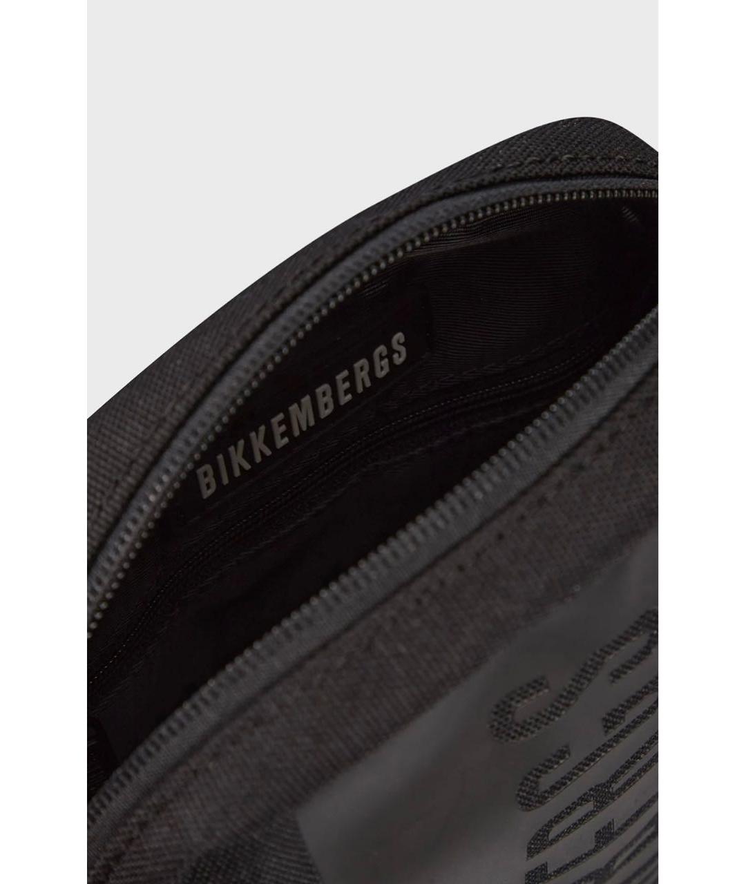 BIKKEMBERGS Черная тканевая сумка на плечо, фото 4