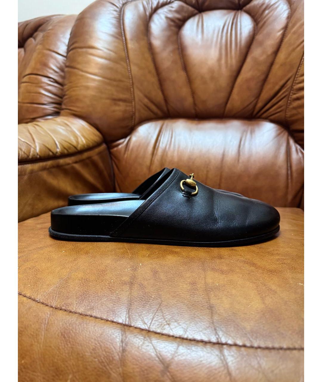 GUCCI Черные кожаные лоферы, фото 8