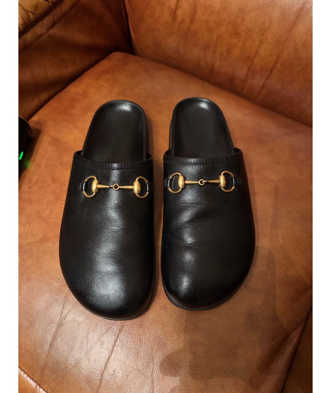 GUCCI Черные кожаные лоферы, фото 4