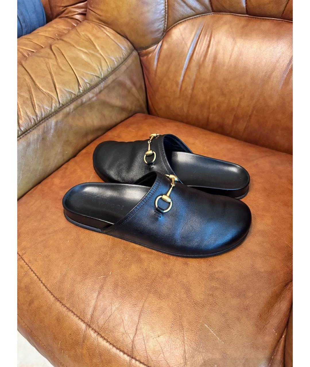 GUCCI Черные кожаные лоферы, фото 2