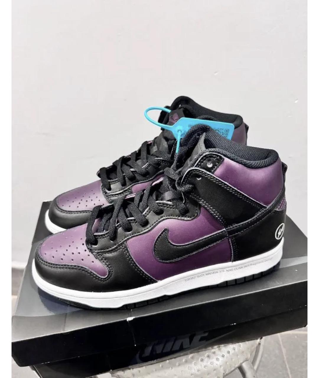 NIKE Фиолетовые высокие кроссовки / кеды, фото 3