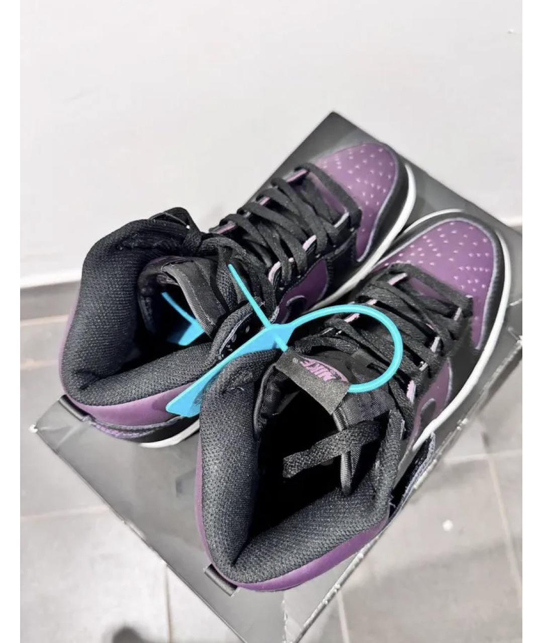 NIKE Фиолетовые высокие кроссовки / кеды, фото 6