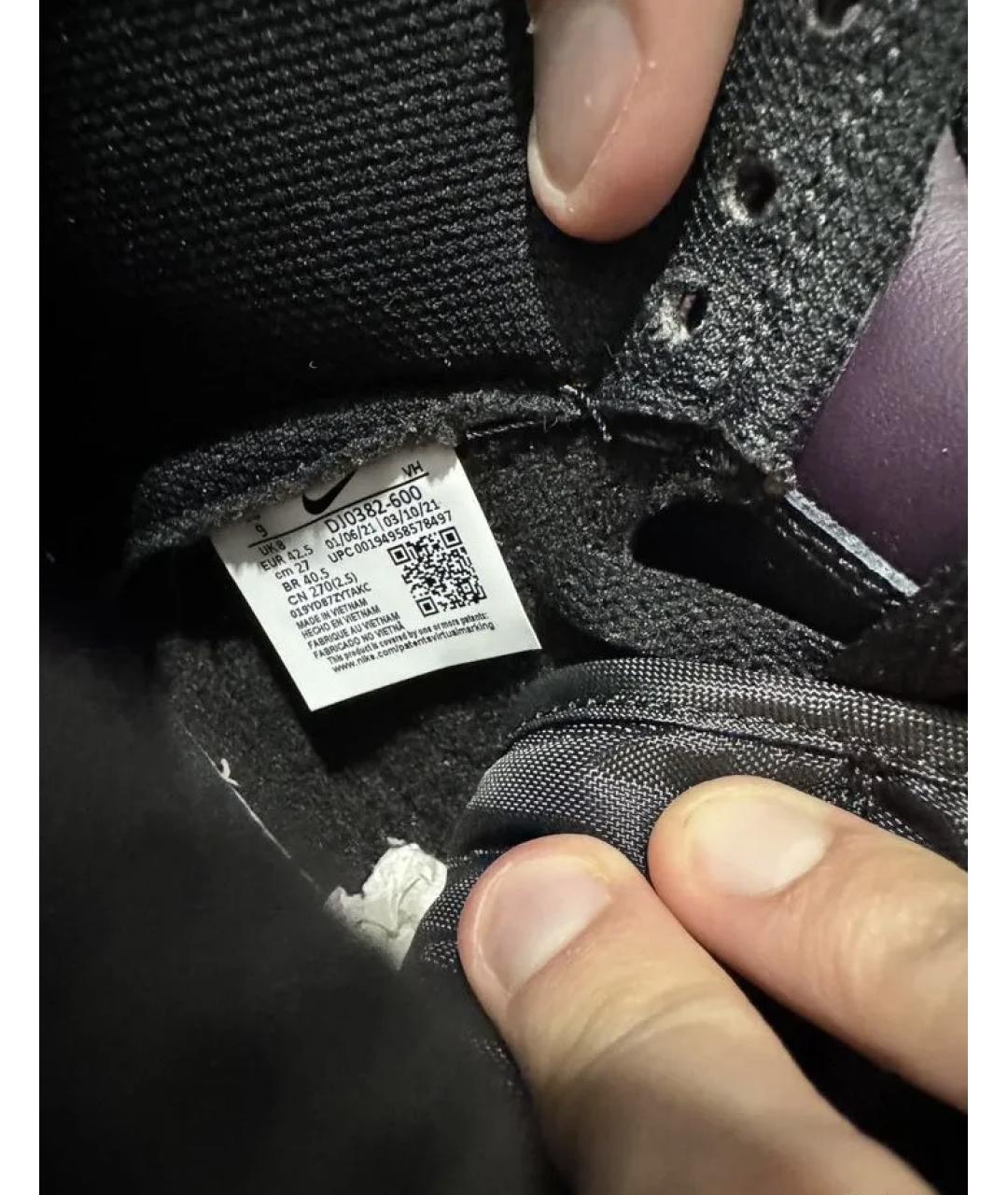NIKE Фиолетовые высокие кроссовки / кеды, фото 8