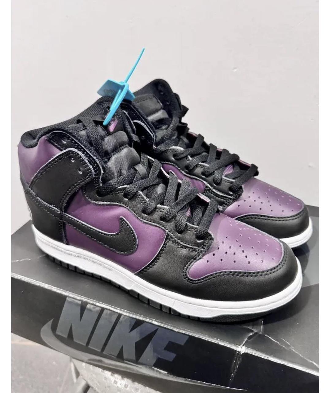 NIKE Фиолетовые высокие кроссовки / кеды, фото 9