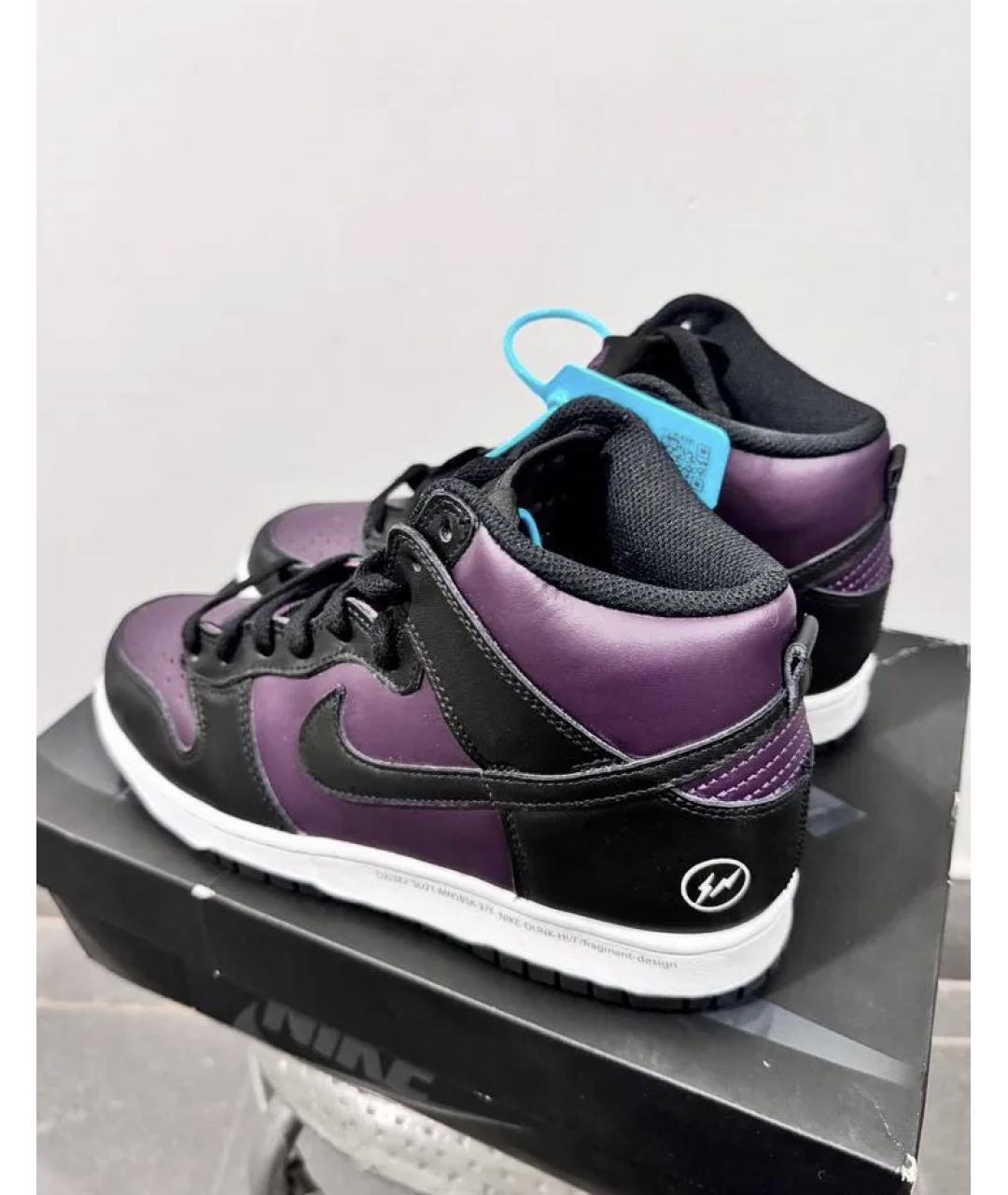 NIKE Фиолетовые высокие кроссовки / кеды, фото 4