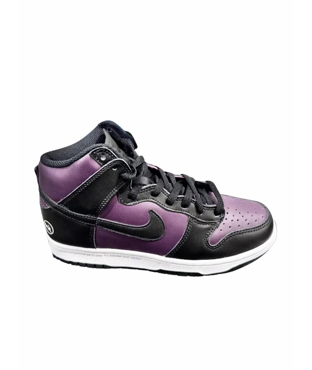 NIKE Фиолетовые высокие кроссовки / кеды, фото 1