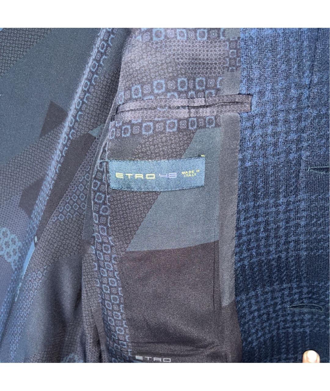 ETRO Синее шерстяное пальто, фото 3