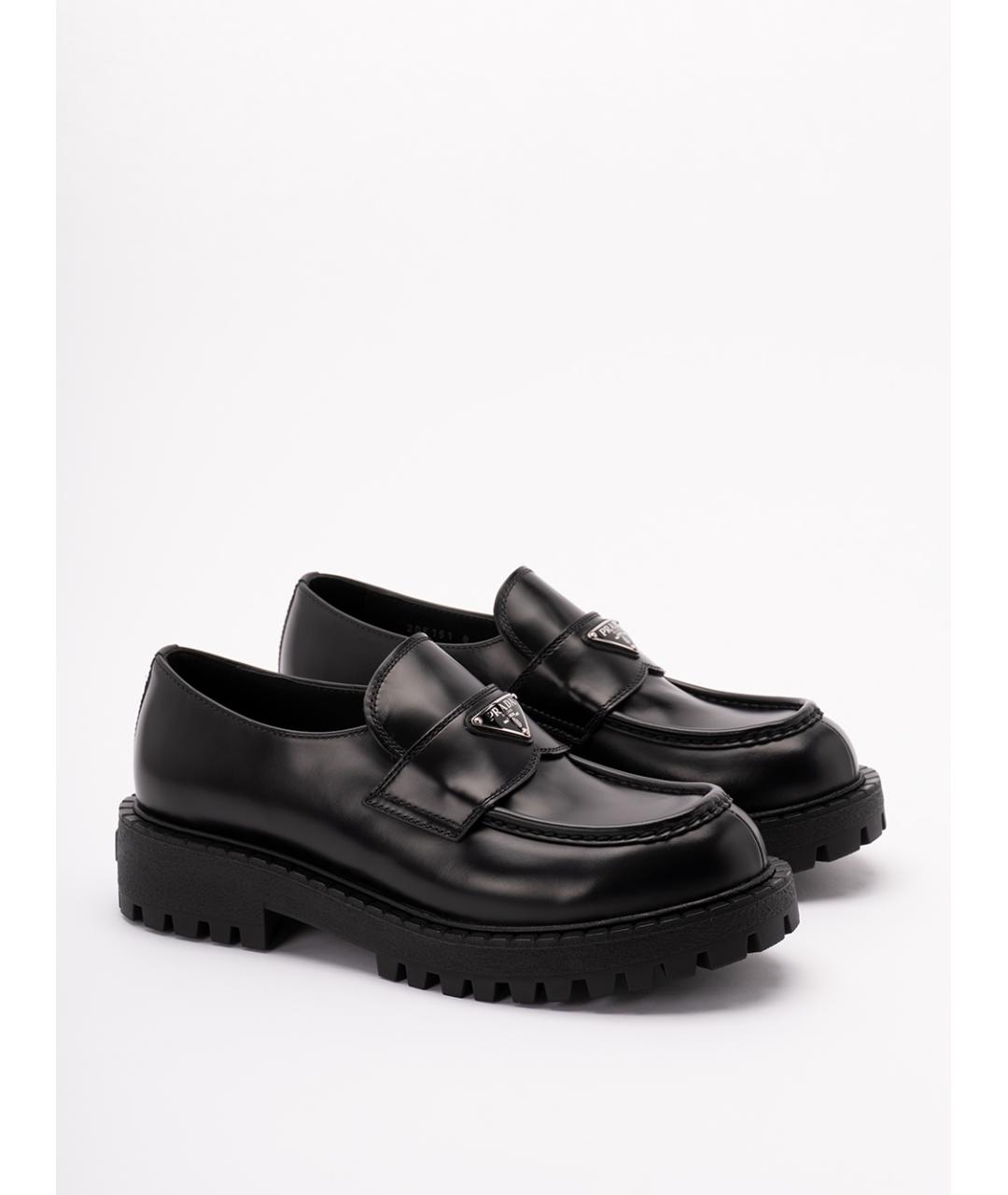 PRADA Черные кожаные лоферы, фото 5