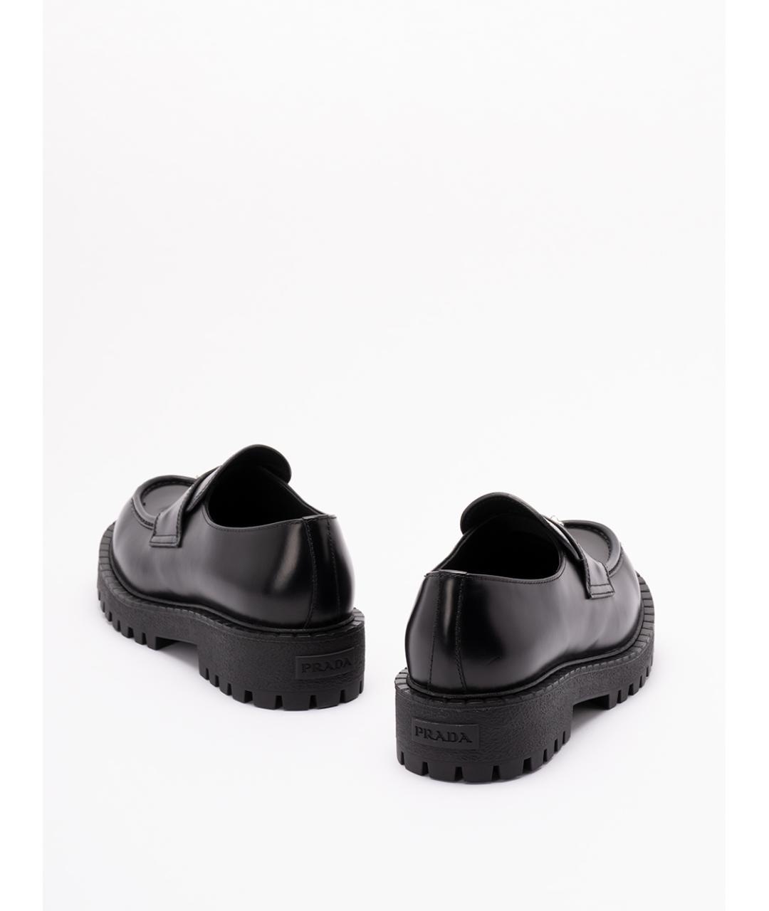 PRADA Черные кожаные лоферы, фото 3