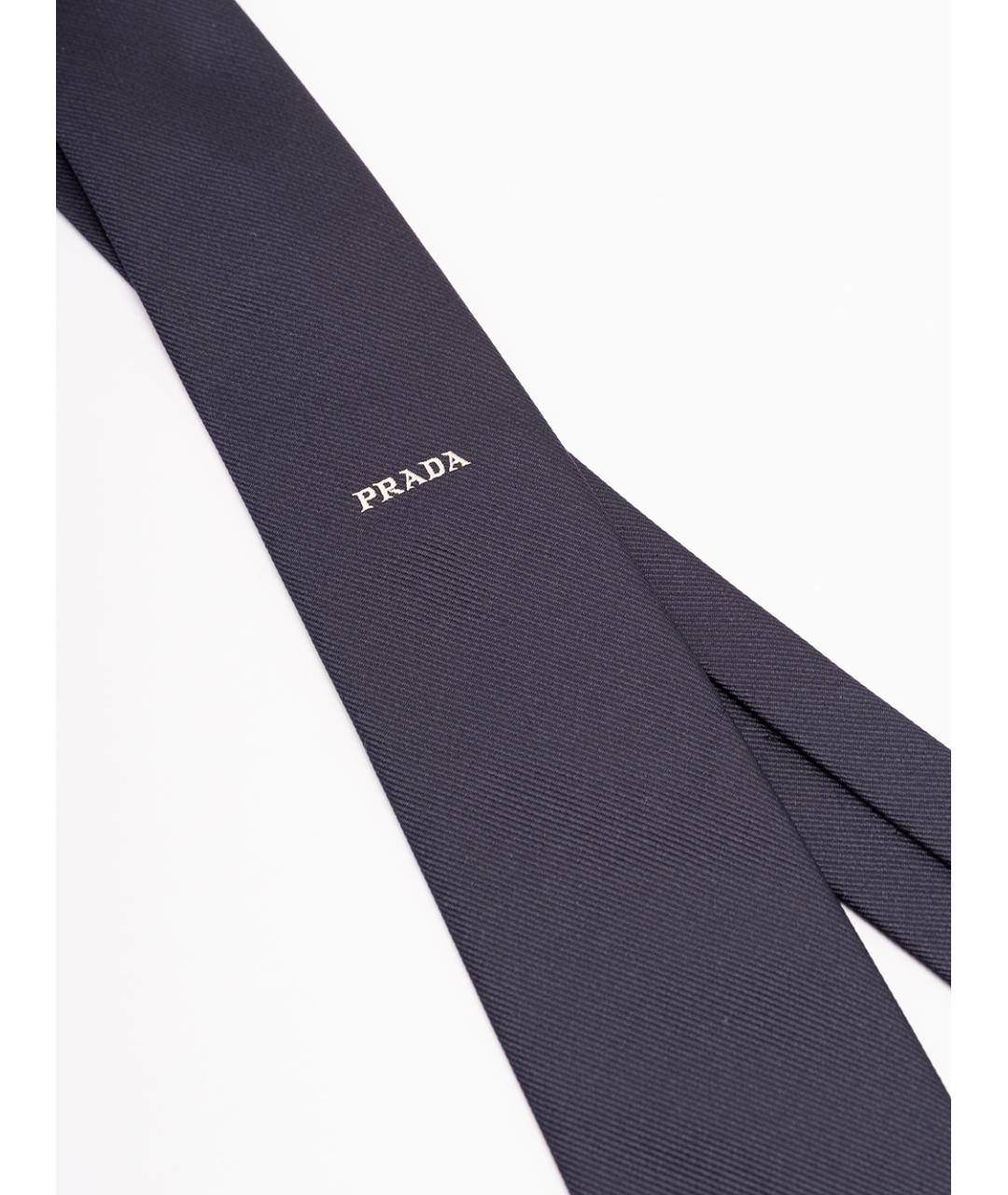PRADA Синий шелковый галстук, фото 2