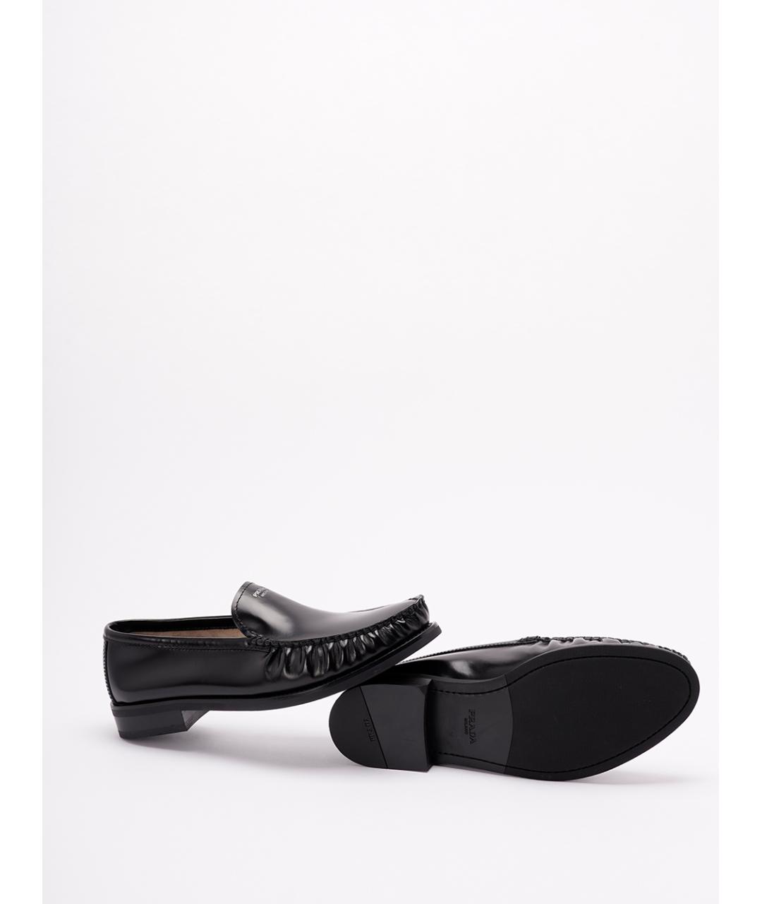 PRADA Черные кожаные лоферы, фото 4