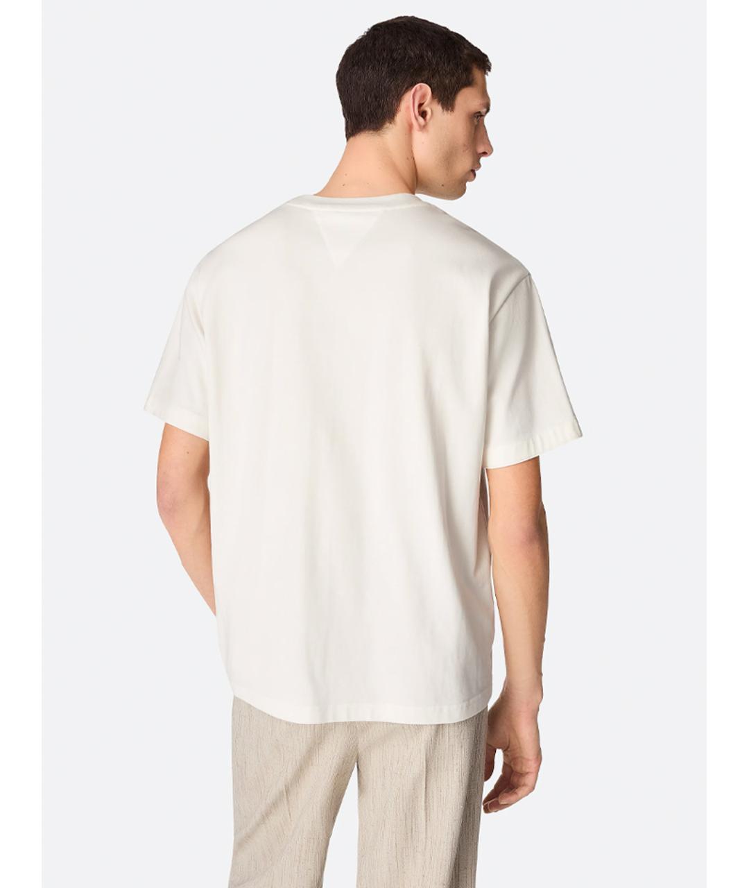 BOTTEGA VENETA Белая хлопковая футболка, фото 4