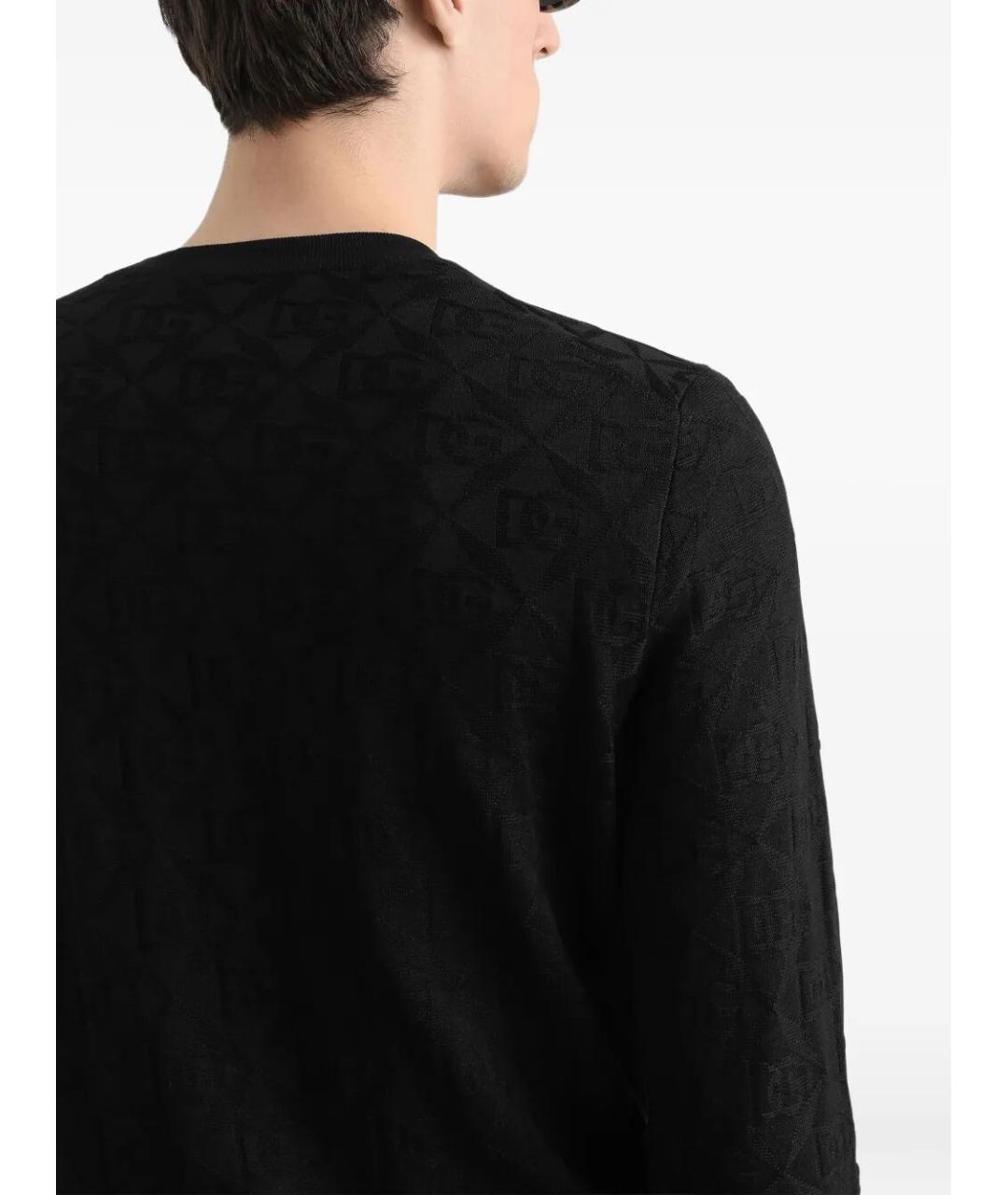 DOLCE&GABBANA Черный шелковый джемпер / свитер, фото 3
